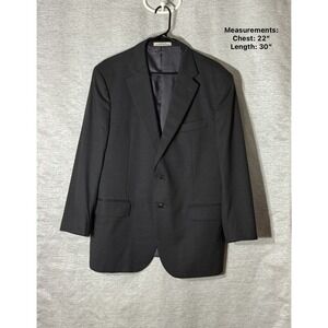 Joseph Abboud Marzotto Super 100‎ Black Blazer Mens 2-Button Suit Jacket 44S